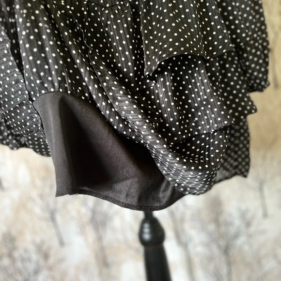 NWOT Francesca Mi Ami V-Neck Polka Dot Long Sleeve Dress Medium - Picture 4 of 11